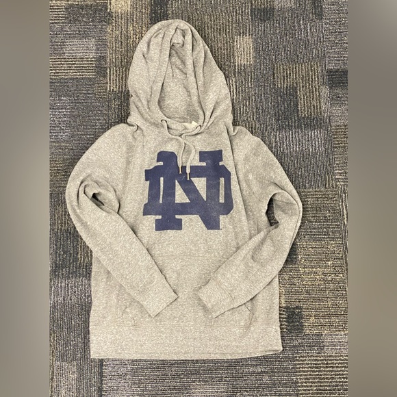 Notre Dame Grey Hoodie. Size: Small - Picture 1 of 5